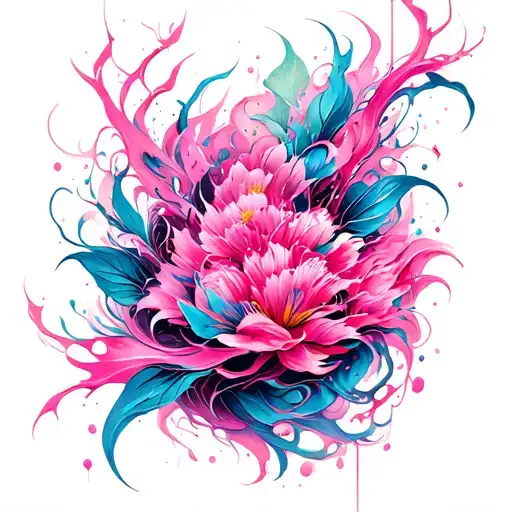 Abstract And Pink Intertwined