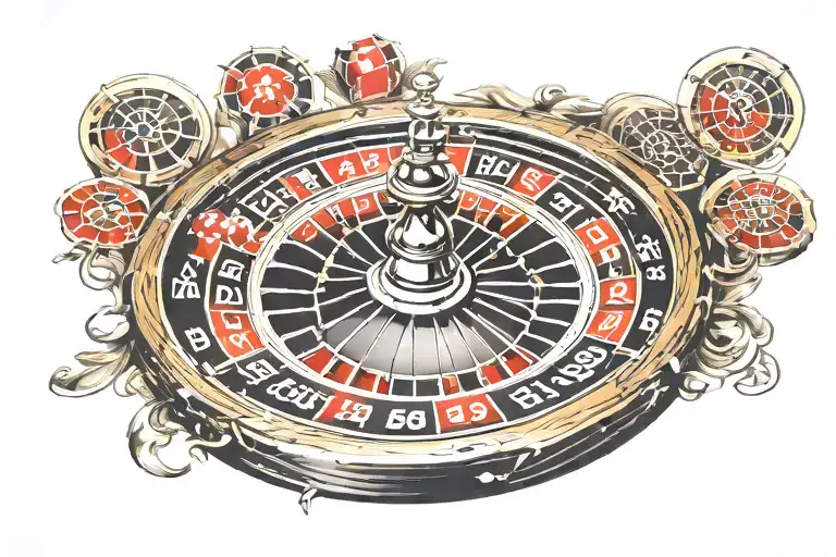 Roulette Wheel With The Numbers
