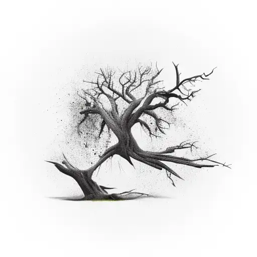 Raven On A Dead Tree