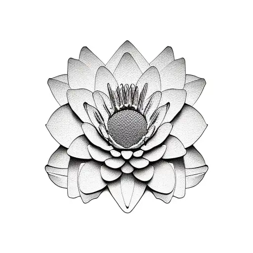 Water Lily Chrysanthemum With The Chrysanthemum Breaking Into Puzzle Pieces