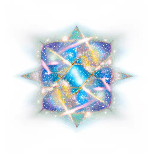 Blue And Purple Galaxy And Stars In The Shape Of A Diamond