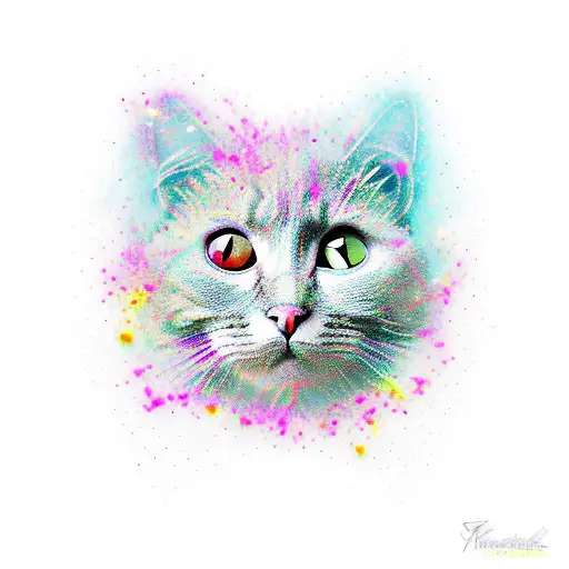 Cat Consumed With Stars