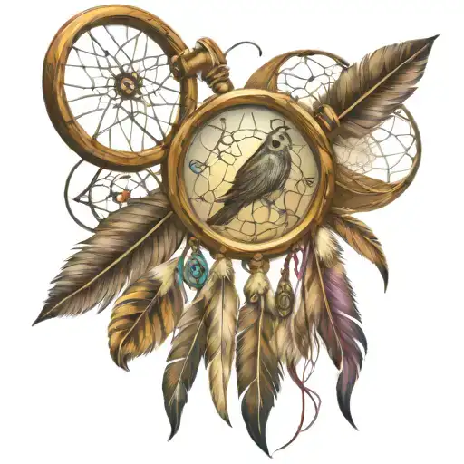 Stethoscope And Dreamcatcher Intertwined