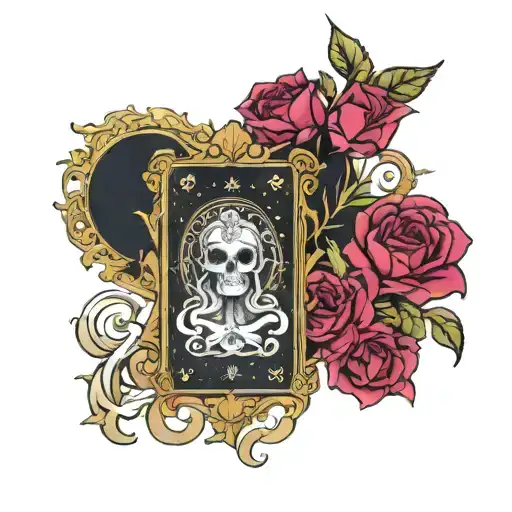 Occult-inspired Tarot Card Design With Subtle Glitter Accents