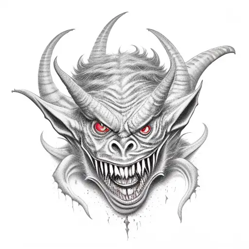 Devil Demon Sharp Tooth Goblin Style