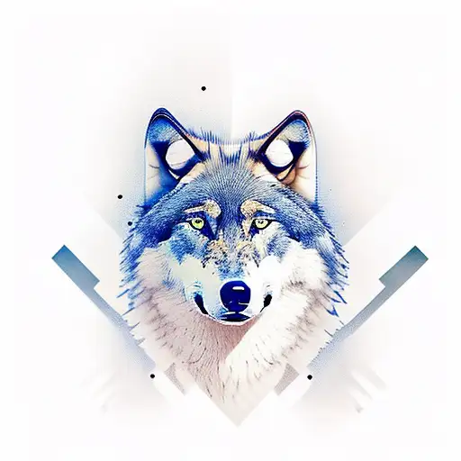 Wolf With Nordic Raven