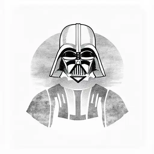 Darth Vader Dressed As A Samurai Warrior In Feudal Japan