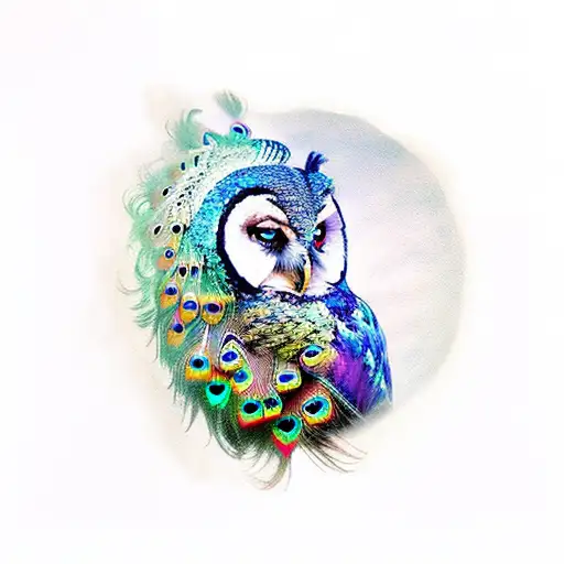 Owl Woman Peacock