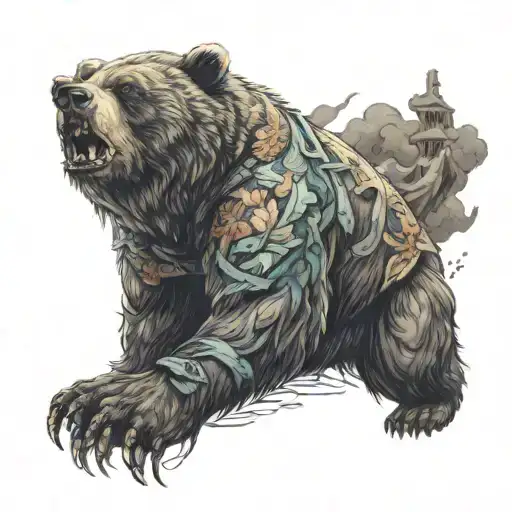 Russian Soldier Bear In Rage