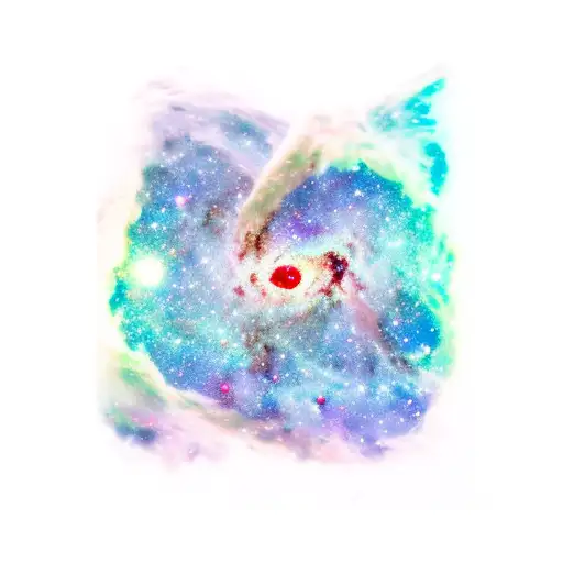 Space Themed Galaxy Nebula In Mainly Blues And Greens And Pinks