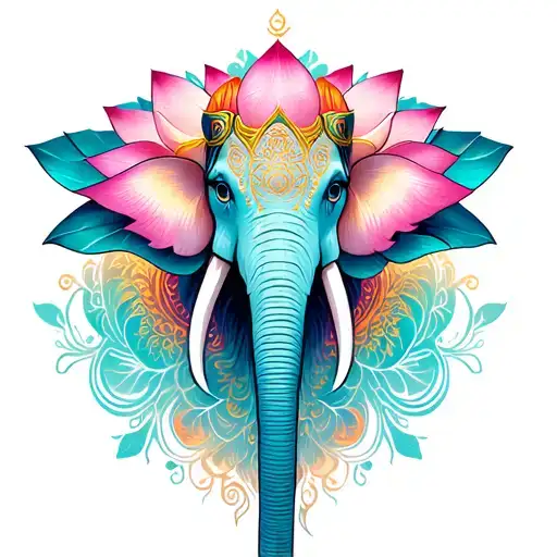Lotus Elephant Mandala