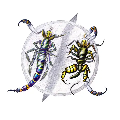 Scorpius And Scorpion In Stars