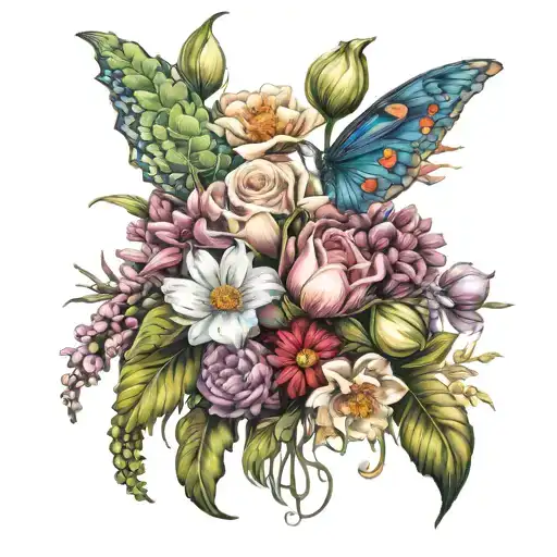 January February September October December Birth Flowers Bouquet