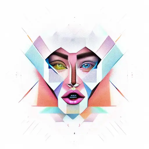 Geometric Face Girly