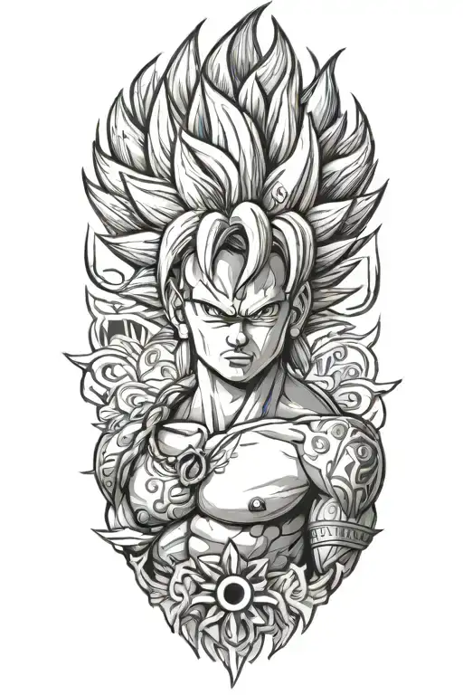 Super Saiyan With Indian Headress
