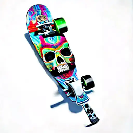 A Skull On A Skateboard