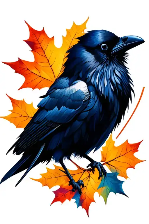 Raven Maple Leaf Snowflake