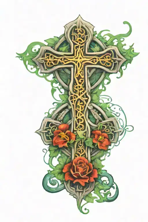 Irish Celtic Cross With Kids Names Incorporated