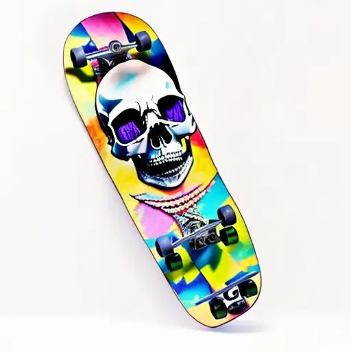 A Skull On A Skateboard