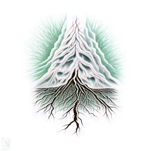 Tree With Notch In It And Roots As A Devils Face