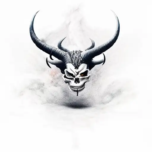 Black Demon With Horns