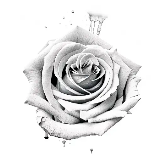 Rose With Overgrown Veins