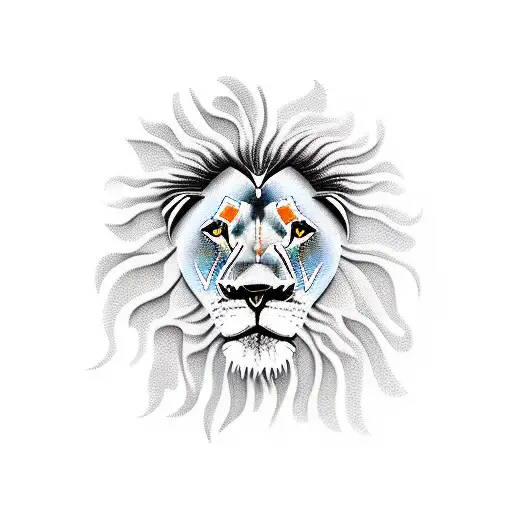 A Lion Riding A Motorbike On The Beach