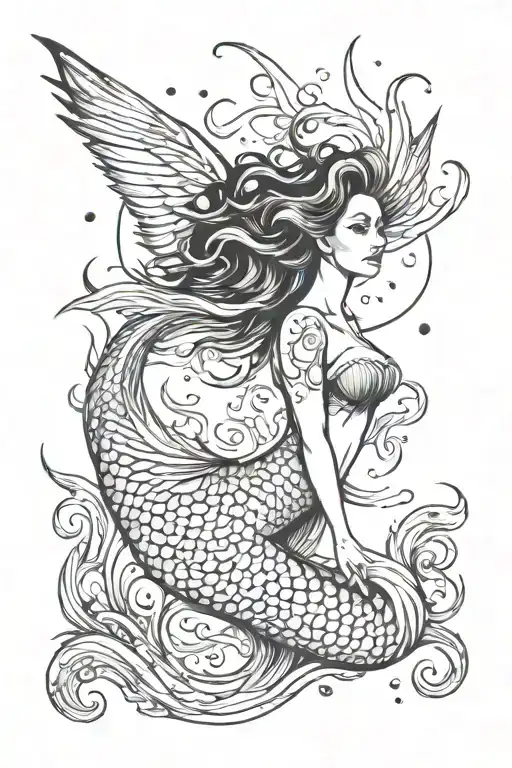 Mermaid Phoenix Galaxy