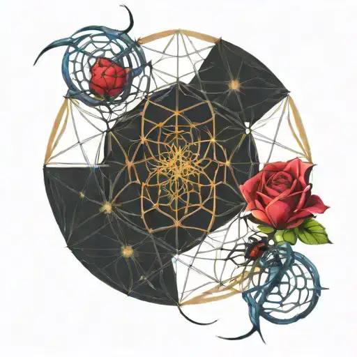 Flower Of Life With Spider