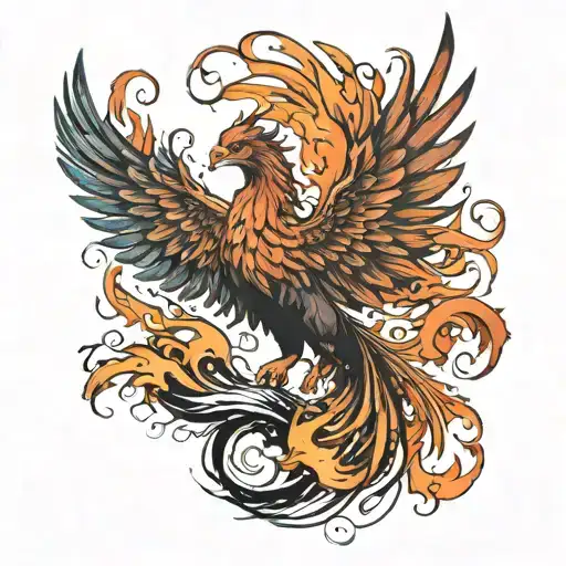 A Phoenix Rising From Ashes Symbolizing Overcoming Mental Illness And Becoming Stronger