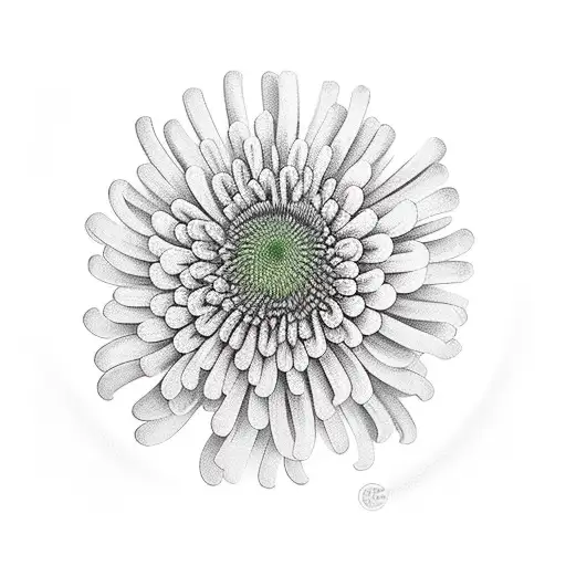 Chrysanthemum Inside Of A Chef Knife
