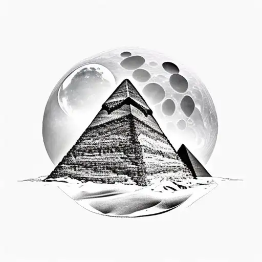 Egypt Pyramid Moon Desert River Nile