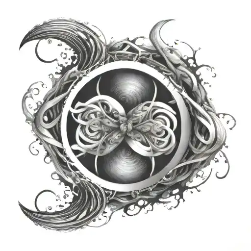 Black And White Infinity Symbol Merging