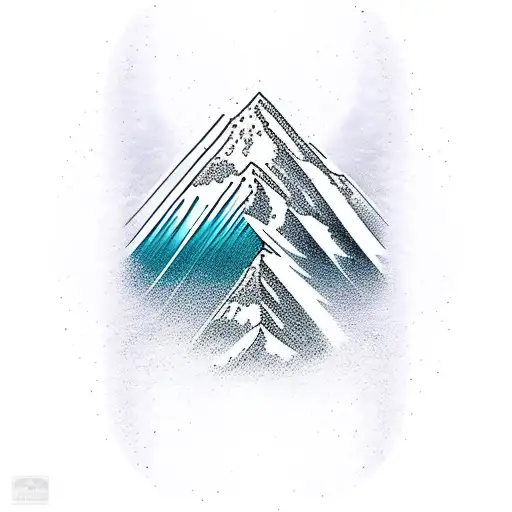Norwegian Symbol For Water Combined With Mountian Landscape