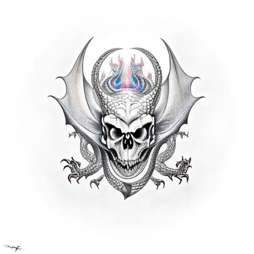 European Dragon Skull