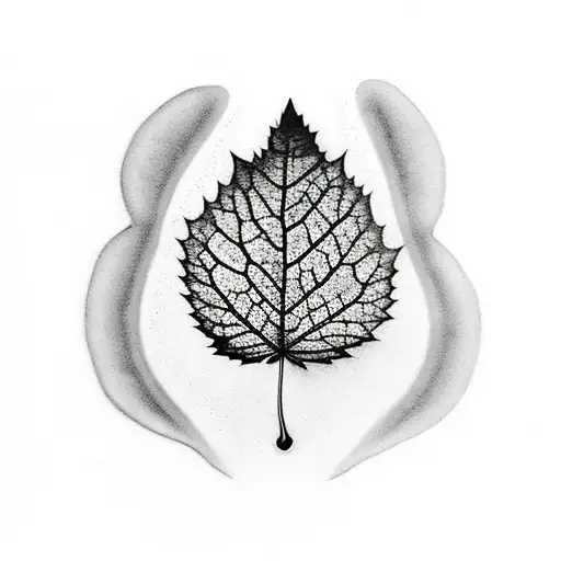 Autumn Leaf With Baby Footprint