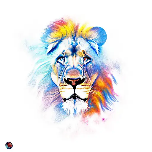 Lion With Space Background