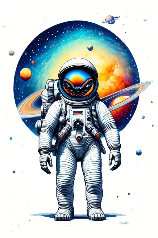 Space And Planets Alien Astronaut
