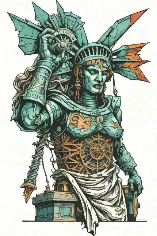 Evil Robot Statue Of Liberty