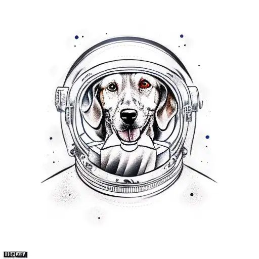 Dog In Astronaut Helmet