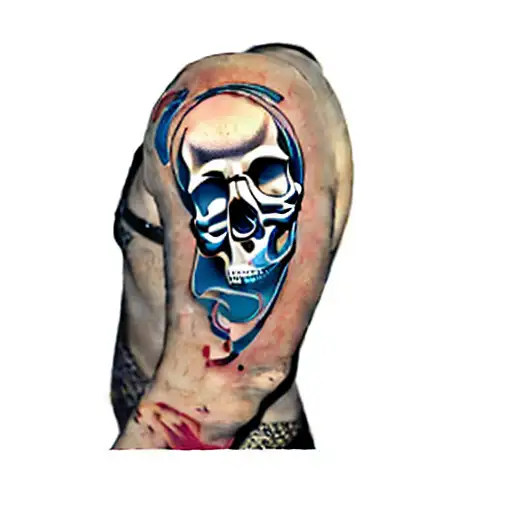 A Tattoo Of A Skull