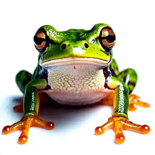 Realistic Tree Frog With Only Tints