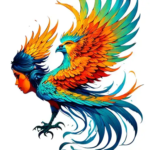 Woman In The Form Of A Phoenix