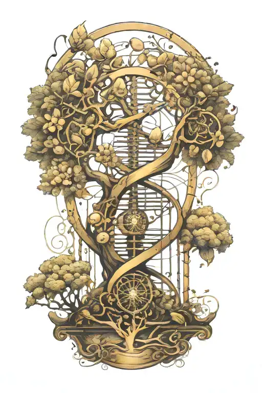 Dna Tree Of Life Golden Ratio Atoms