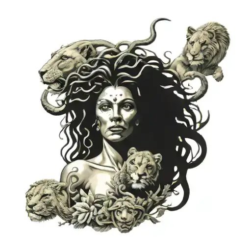 Medusa And The Lion