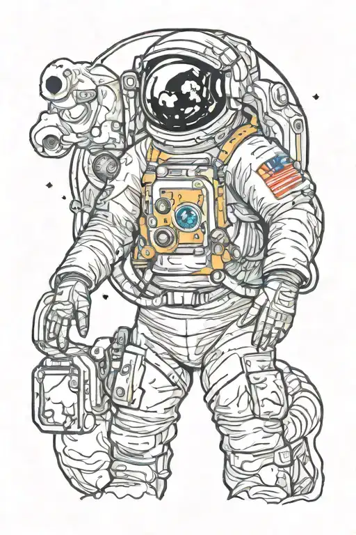 Astronaut Looking At Rip In Universe