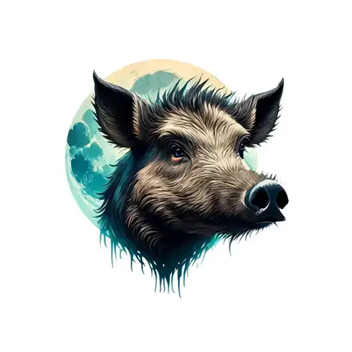 Forest Wild Boar Moon Lsd