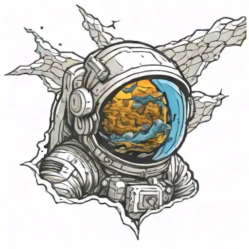 Astronaut Looking At Crack In Universe