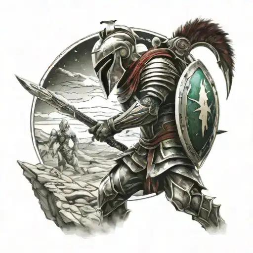 Spartan In Full Armor Stranded On Alien Planet