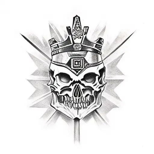 Ancient Aztec King Skull